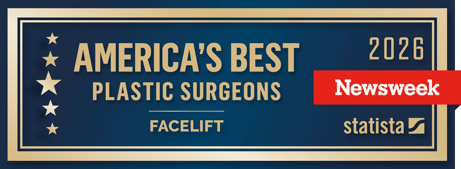 Newsweek America’s Best Plastic Surgeons 2026 Facelift award badge
