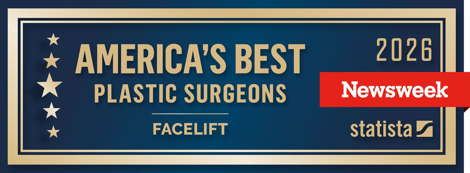 Newsweek America’s Best Plastic Surgeons 2026 Facelift award badge